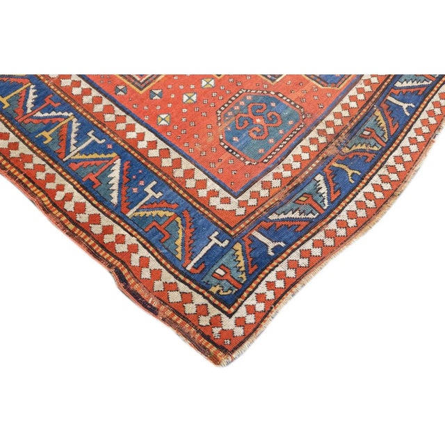 Textile Antique Kazak Rug 5'8'' x 7'9'' For Sale - Image 7 of 12