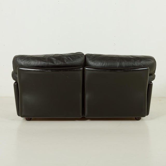 Black Poppy 2-Seater Sofa by Tito Agnoli for Poltrona Frau, 1970s For Sale - Image 8 of 18