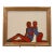 Original Contemporary Abstract Couple Painting on Canvas Board Signed Framed For Sale