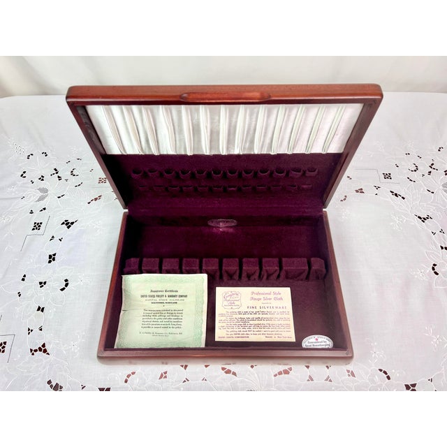 1937 Art Deco Nobility Plate "Caprice" Silverware Service for 8 With Hostess Serving Suite - 58 PCS For Sale - Image 9 of 9