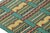 Vintage Zeki Müren Rug in Teal With Geometric Patterns, From Rug & Kilim For Sale In New York - Image 6 of 8