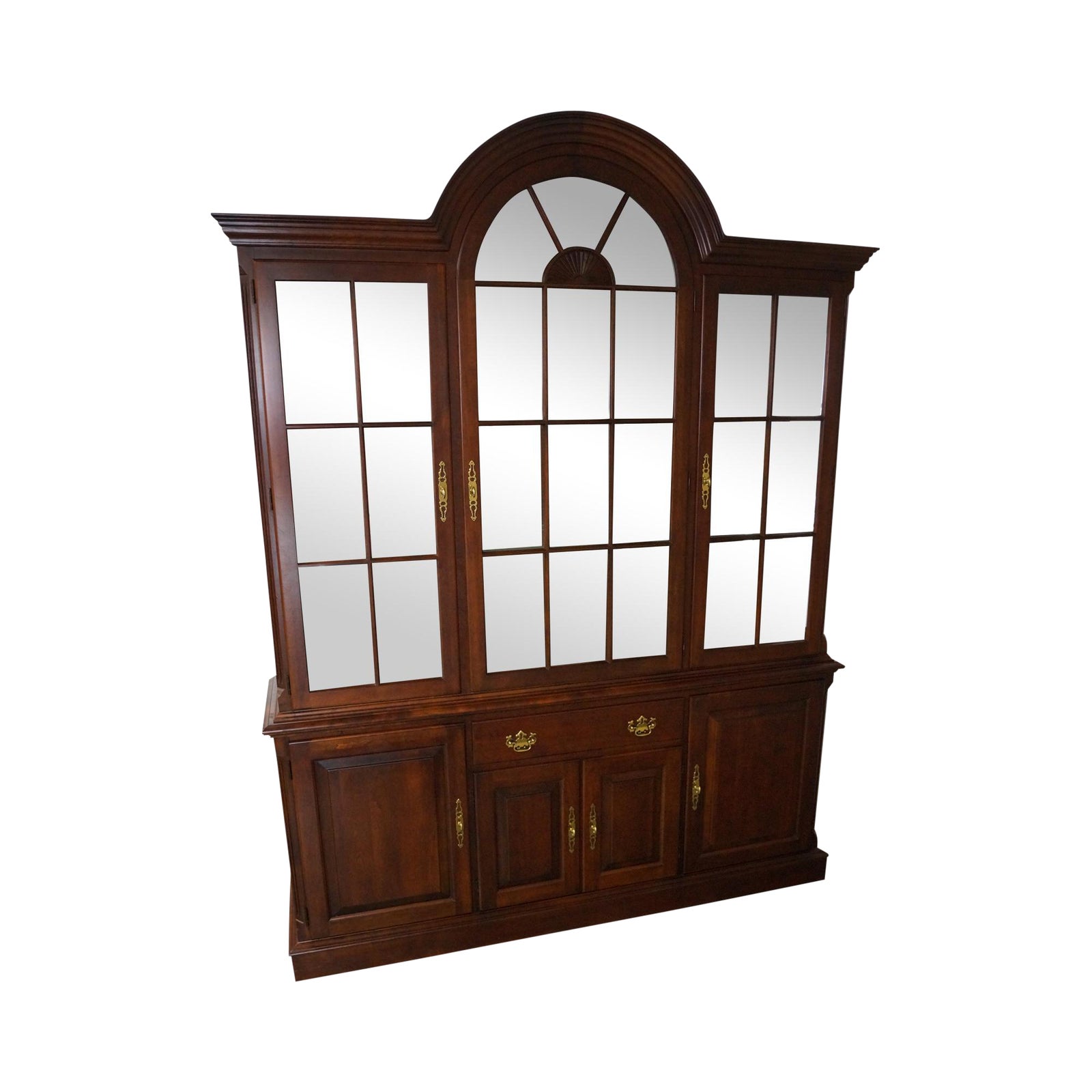 Pennsylvania House Traditional Cherry Wood China Cabinet | Chairish