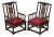 Pair Vintage Chinese Rosewood Armchairs For Sale
