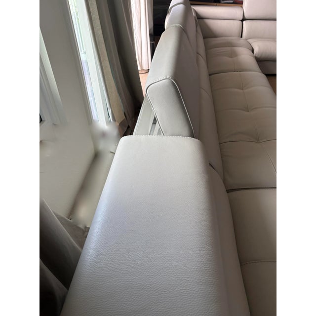 Light Gray Nicoletti Italian Soft Grey Leather Sectional "Amalfi" 2011 For Sale - Image 8 of 15