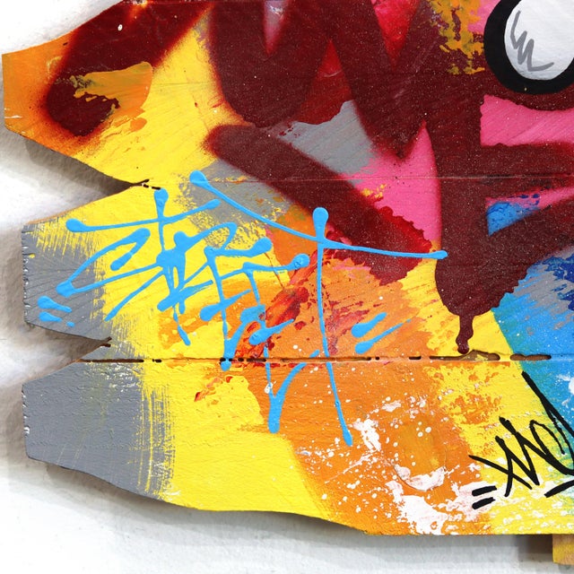 2020s Iconic Snoopy - Vibrant Colorful Pop Art Painting W/ Cartoon Characters Original Artwork by Naguy Claude For Sale - Image 5 of 9