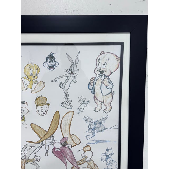 1990s Circa 1997 Virgil Ross for Warner Bros Titled “Bugs N Friends” Lithograph For Sale - Image 5 of 12