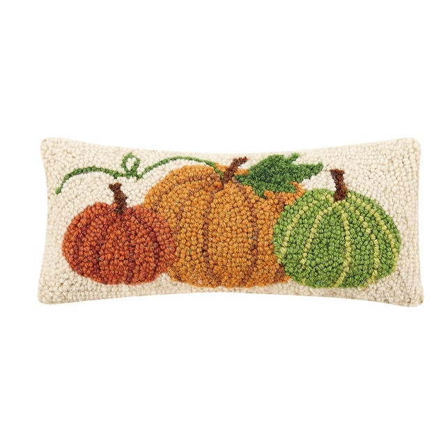 Pumpkins Hook Pillow 12" x 5" For Sale - Image 4 of 4