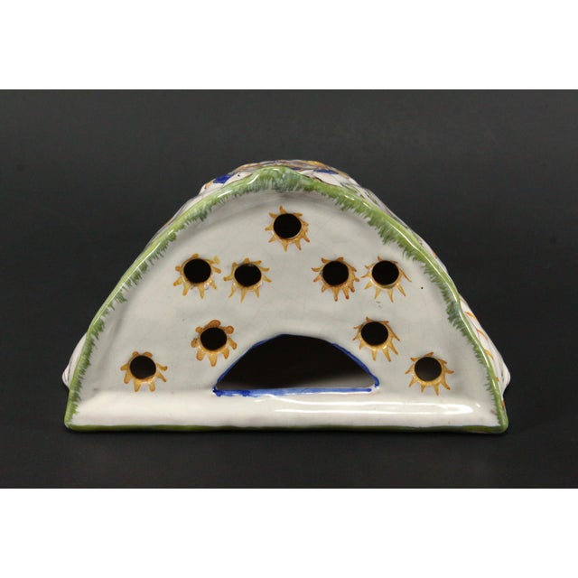 19th/20th C Polychrome Faience Bough Pot Wall Pocket Martres-Tolosane , France For Sale - Image 15 of 18