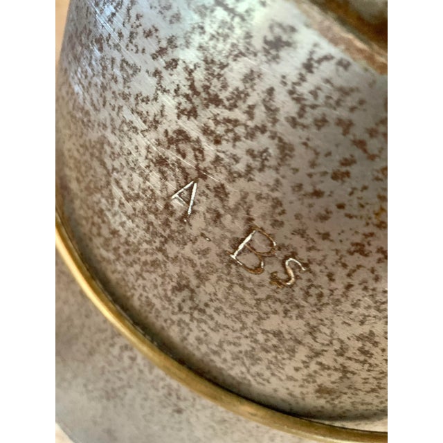 Metal 1880's Original Antique English Steel & Brass Dairy Pail, 'Abbott Bros. Pure Milk' Embossed on the Lid For Sale - Image 7 of 12
