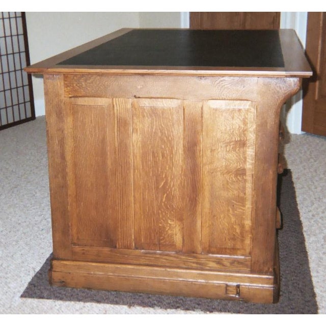 Late 19th Century Solid Oak Executive Desk Chairish