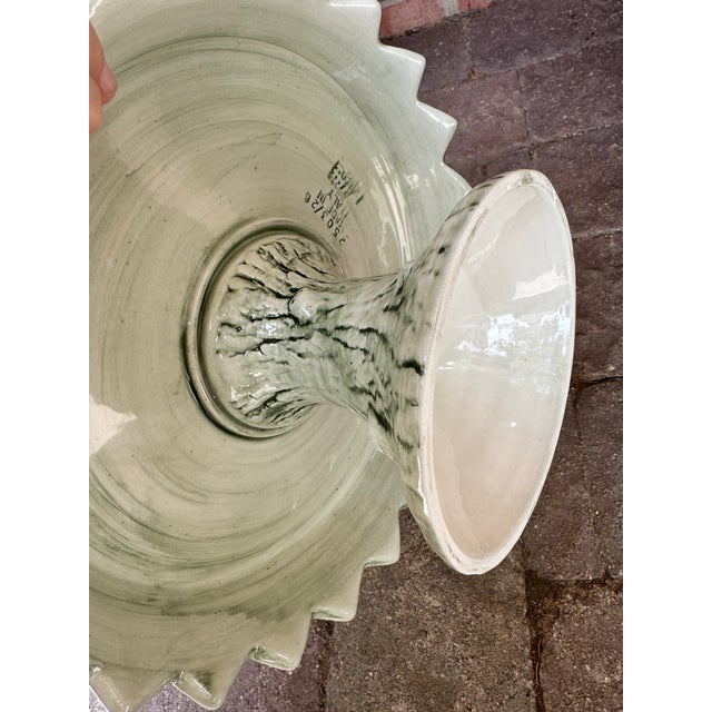Ceramic Mid 20th Century Italian Majolica Cake Plate / Stand For Sale - Image 7 of 10
