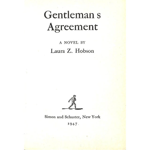 Traditional "Gentleman's Agreement" 1947 Hobson, Laura Z. For Sale - Image 3 of 6
