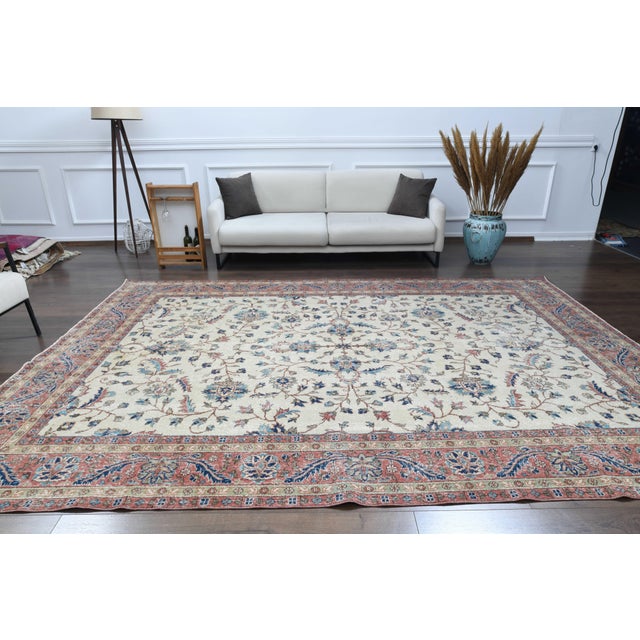 Vintage Persian Hand-Knotted area rug is a semi-antique vintage area rug. The '70s Eastern region of Anatolian's unique...