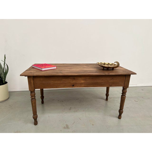 Vintage Pine Farm Worktable, 1950s For Sale - Image 15 of 18