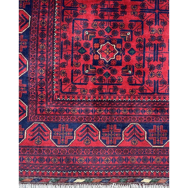 Afghan Turkmen Khal Mohammadi Hand-Knotted Wool Rug, 10' X 6'6" For Sale - Image 4 of 9