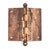 This Aesthetic style butt door hinge is made of copper plated cast iron with ball tips, five knuckles, and a template hole...