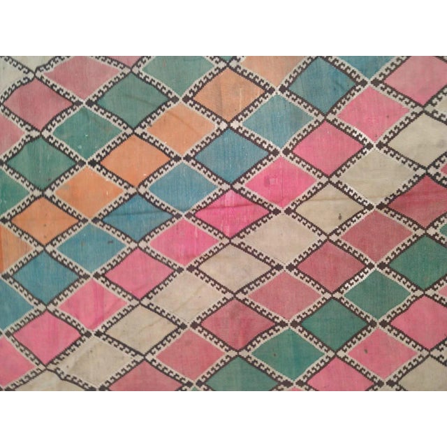 Wool on wool pile genuine hand made exceptionally fine antique North West Persian Kilim-