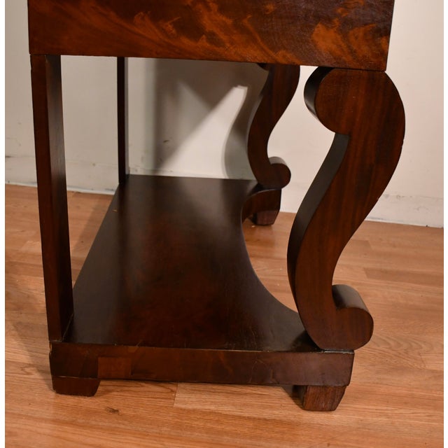 1890s Antique American Empire Flame Mahogany Server / Buffet For Sale - Image 13 of 17