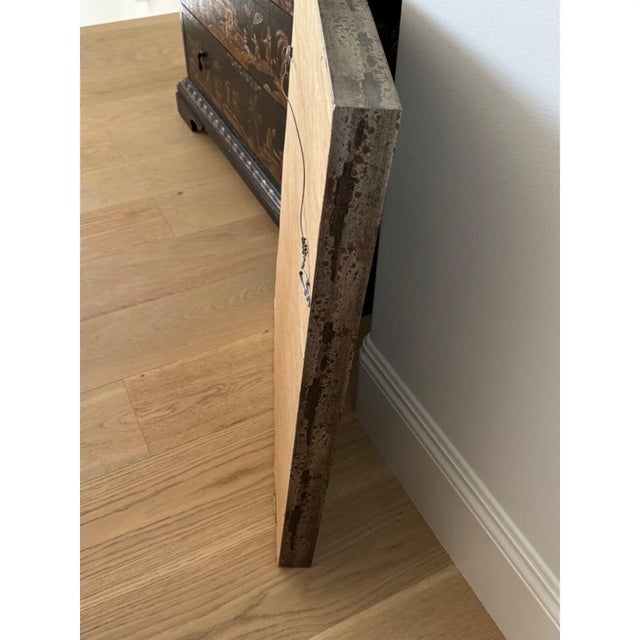 2020s Silver Framed Indigo Ralph Lauren Raffia Coastal Sand Dollar Picture From Barclay Butera For Sale - Image 5 of 6