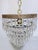Metal Vintage 1960s Italian Brass Rim Upside Down Layered Chandelier For Sale - Image 7 of 9