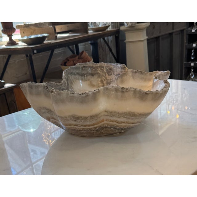 Raw Edge Onyx Bowl For Sale - Image 4 of 7