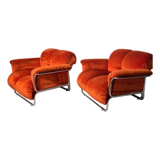 Vintage Lounge Chairs by Guido Falschini, 1970s, Set of 2 For Sale