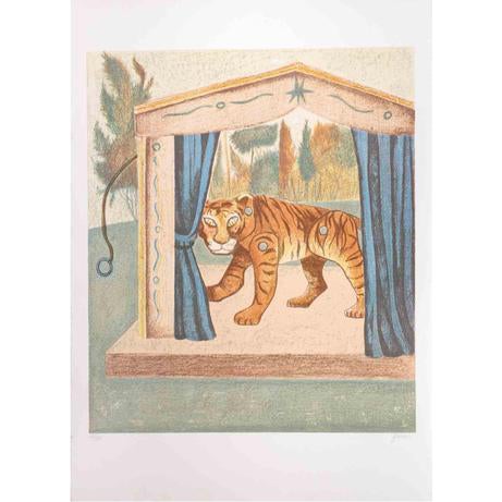 Enrico Benaglia, The Tiger Edition of 120, 1990s, Lithograph For Sale