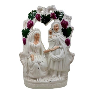 19th Century Staffordshire Fortune Teller Figurine From England For Sale