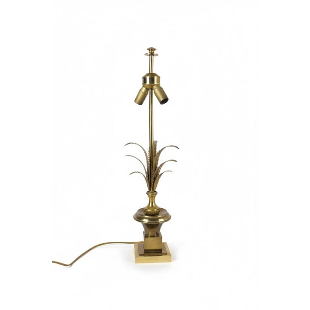 Hollywood Regency Brass Palm Table Lamp in the style of Maison Jansen, 1960s For Sale - Image 6 of 6