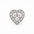 18k Gold Heart Diamond Stud Earrings - Vintage, A Pair For Sale - Image 6 of 6