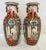 Red Mid Century Asian Famille Rose Vases of Hand Painted Porcelain With Gold Accents- a Pair For Sale - Image 8 of 12