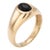 Vintage Black Onyx Cabochon Ring Sz 8.5 14k Yellow Gold Signet Fine Jewelry For Sale