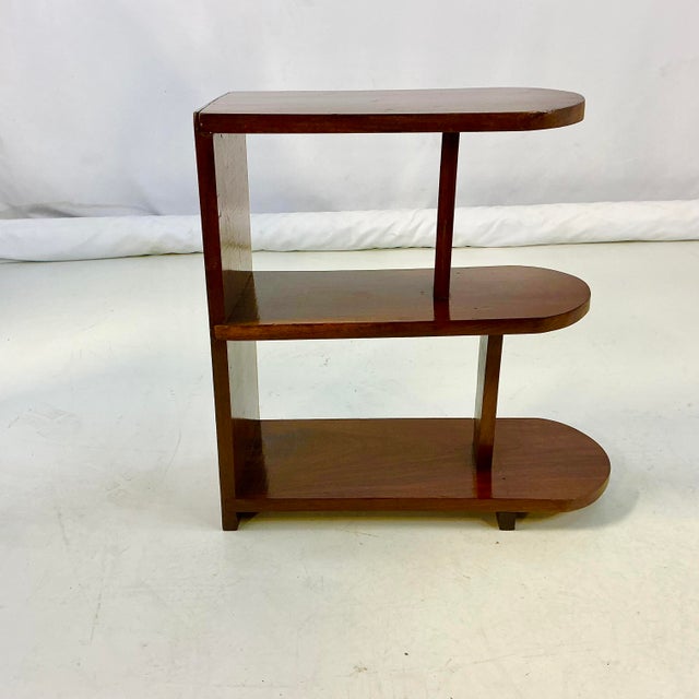 1940s Vintage Art Deco Americana Folk Art Three Tier Side Table For Sale - Image 10 of 14
