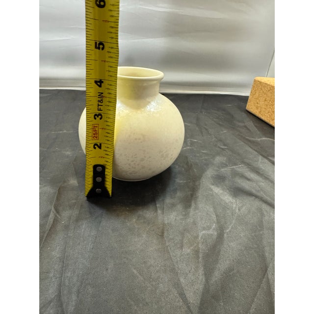 White Vintage Poole Pottery Calypso Lustre Pearl Posy Vase 1980s Iridescent White MCM For Sale - Image 8 of 8