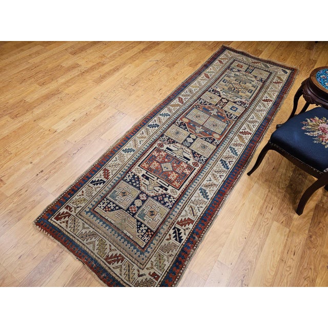 Antique Karachov Kazak Runner, Hand-Woven Wool, Caucasus, Late 1800s, 3' x 9' For Sale - Image 14 of 14