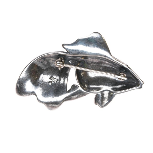 Retired James Avery fish pin in sterling For Sale - Image 4 of 6