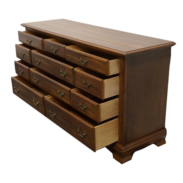 Brown Cresent Furniture Solid Cherry Traditional Style 62" Eleven Drawer Dresser 2245 For Sale - Image 8 of 12