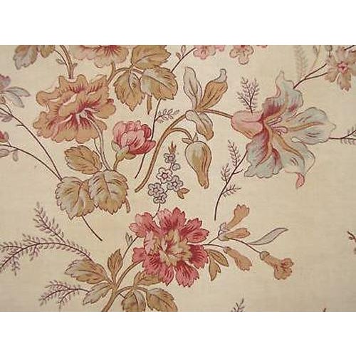 Antique 1910s French Linen Floral Botanical Curtain Fabric Chairish
