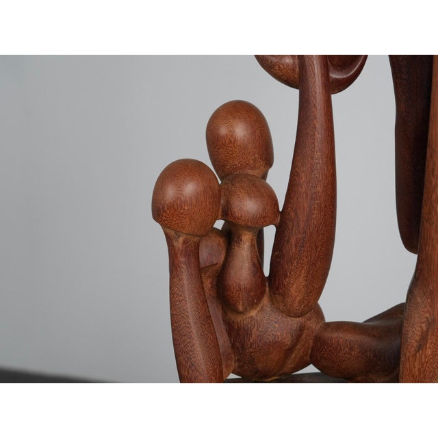 Unknown, Organic Floral Wood Sculpture, 1970s, Wood For Sale - Image 6 of 10