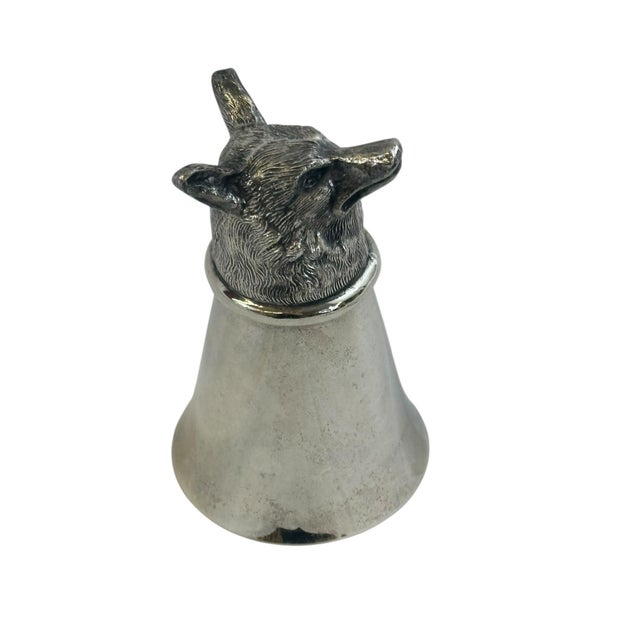 Vintage Silverplate Foxhead Stirrup Cup A classic addition to any bar cart or sporting collection, this vintage...