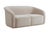 Wood Yara Beige Velvet Pleated Loveseat For Sale - Image 7 of 7