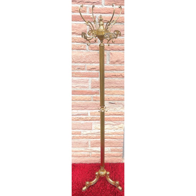 Brass Coat Rack from Unbekannt, 1970s For Sale - Image 4 of 9