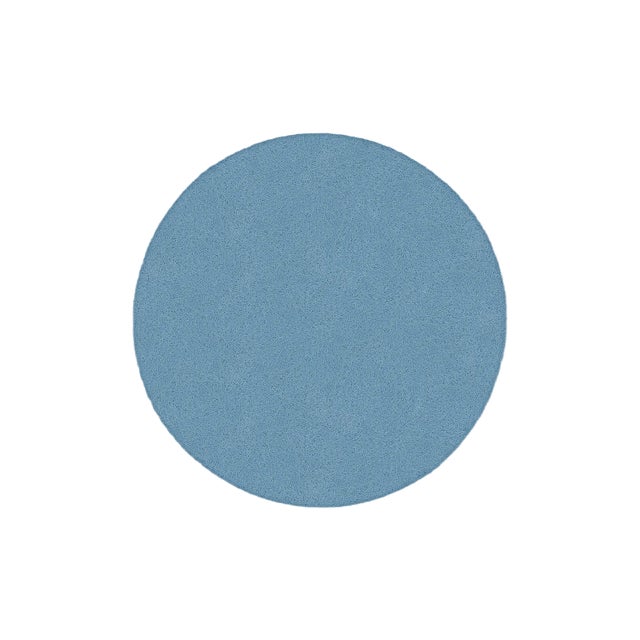 Light Blue Circle Plain Rug from Marqqa For Sale