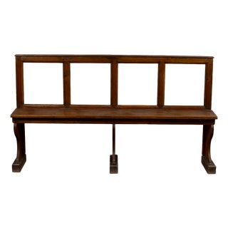 Bench with Round Backrest and Narrow Slats, Early 19th Century For Sale