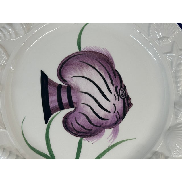 Este Ceramiche for Gump's Coastal Plates, Set of Four For Sale - Image 9 of 12