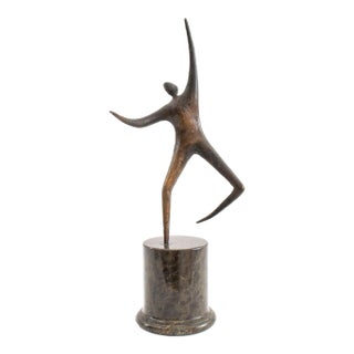 Curtis Jere Figural Bronze on Marble Base For Sale