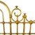 Victorian Antique English Victorian Solid Brass Full Size Headboard, Tall Post, 100% Brass, Arched Scrollwork C. 1890s For Sale - Image 3 of 13