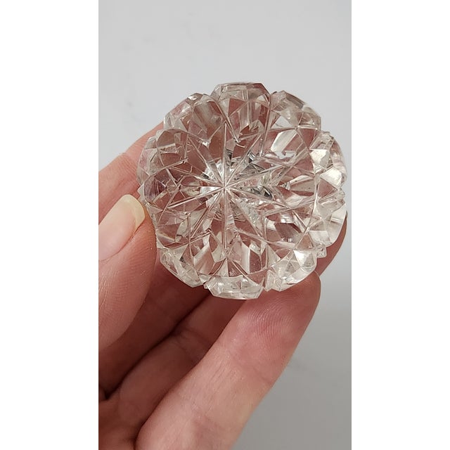 1930s Mid-20th Century Cut Crystal Starburst Paperweight For Sale - Image 5 of 9