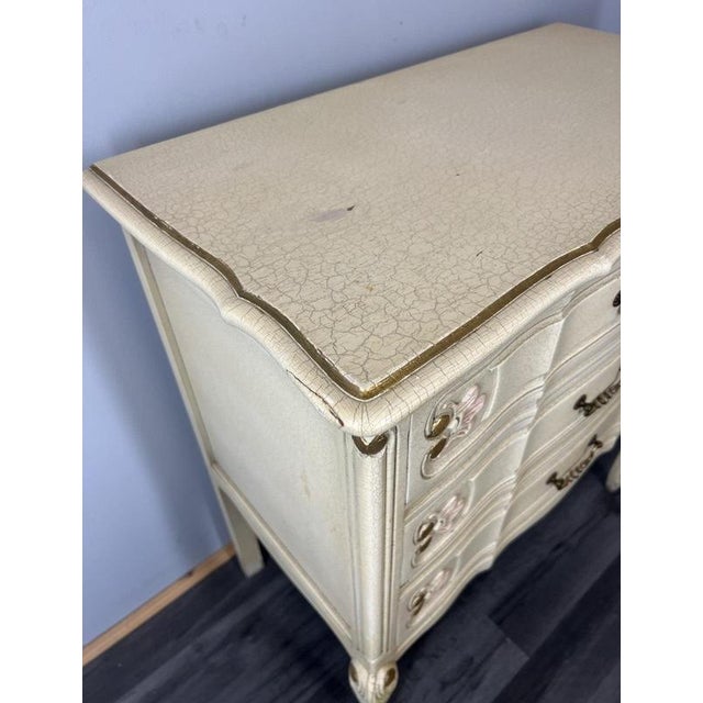 Chest of Drawers Vintage French Louis Shabby Chic 3 Drawers Cabinet Lot 4499 For Sale - Image 10 of 15