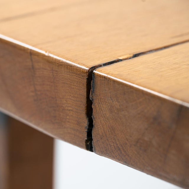 Oak Coffee Table with Lower Rope Shelf, 1970s For Sale - Image 10 of 18